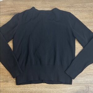 Joseph A. Classic Black Button-Front Cardigan Sweater – Size XL